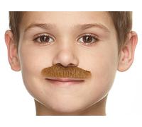 Mustaches Auto-Adhésives, Nouveauté, Léger Policeman Fausse Moustache, Châtaigne Couleur