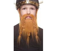 Mustaches Auto-Adhésives, Nouveauté, Léger Viking Dwarf Fausse Barbe, Gingembre Couleur