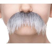 Mustaches Auto-Adhésives, Nouveauté, Léger Walrus Fausse Moustache, Grise avec Blanche Couleur