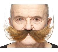 Mustaches Fausse Moustache, Auto-Adhésives, Nouveauté, Fisherman's Faux Cheveux Faciaux, Brun Couleur