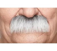 Mustaches Fausse Moustache, Auto-Adhésives, Nouveauté, Gretpa's Faux Cheveux Faciaux, Grise avec Blanche Couleur
