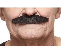 Mustaches Fausse Moustache, Auto-Adhésives, Nouveauté, Policeman Faux Cheveux Faciaux, Noire Brillante Couleur