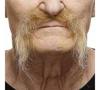 Mustaches Fausse Moustache, Auto-Adhésives, Nouveauté, Réaliste Fu Manchu Faux Cheveux Faciaux, Blonde Couleur