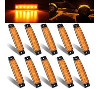MUSTACT 10pcs Feux de Gabarit LED Latéraux Eclairage LED Arrière Avant Indicateur de Position en Lumière 12V lumières de roche menées Universel pour Remorque Car Van Bus (jaune)