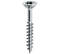 Mustad: Lot de 100 vis Panelvit® PF, tête évasée plane, 6 x 120 mm, galvanisées Chromiting®, lubrifiées Lubex®