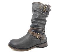 MUSTANG 1139-624 Femmes Biker Boots, Pointure:37 EU, La Couleur:Gris