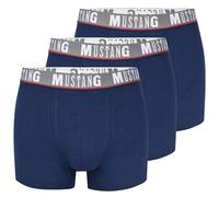MUSTANG 4200 Lot de 3 boxers en coton pour homme, bleu, M