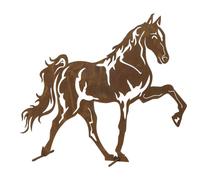 Mustang 60 CM Haut Métal Avec Patine Cheval Tôle D'Acier Jardin Décoration