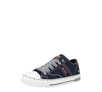 MUSTANG Baskets basses bleu marine / chocolat / blanc, Taille 37