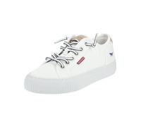 MUSTANG Baskets basses brocart / blanc, Taille 37