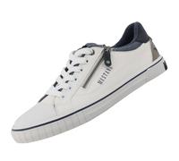 MUSTANG Baskets basses bleu marine / taupe / blanc, Taille 44
