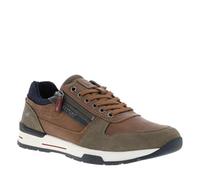 MUSTANG Baskets talon plat bleu/cognac/olive Taille 43