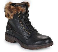 Mustang Bottines Femme Bienke 15M0022005 à lacets, zip latéral, talon plat Noir 40
