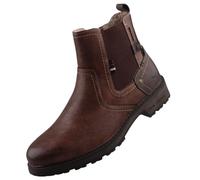 MUSTANG - Boots café à talon décroché bas avec un zip et un soufflet élastiqué - Taille numeric_43