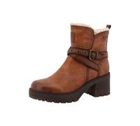 MUSTANG - Boots cognac à talon décroché moyen avec un zip et une boucle décorative - Taille numeric_36