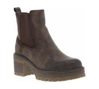 MUSTANG - Boots taupe à talon décroché moyen avec un zip et un soufflet élastiqué - Taille numeric_41