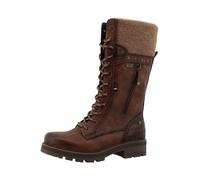 MUSTANG - Bottes cognac à talon décroché bas avec un zip et des lacets ronds - Taille numeric_36