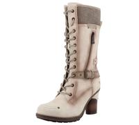 MUSTANG - Bottes écrues à talon décroché haut avec un zip et des lacets ronds - Taille numeric_38