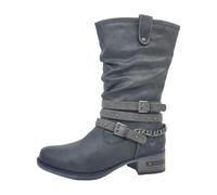 Mustang Femme 1229-605 Botte mi-Mollet, Graphite, 37 EU