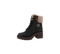 MUSTANG Bottines à lacets 'Caro' crème / noir, Taille 36