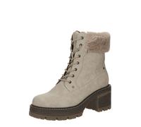 MUSTANG - Bottines taupe à talon décroché moyen avec un zip et des lacets ronds - Taille numeric_38