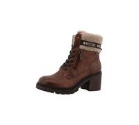 MUSTANG Bottines à lacets 'Leila' beige / marron / marron châtaigne, Taille 39