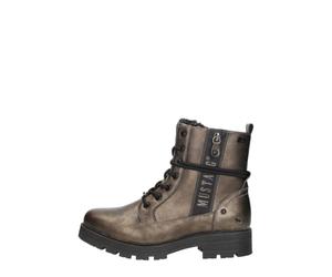 MUSTANG - Bottines bronze à talon décroché bas avec un zip et des lacets ronds - Taille numeric_40