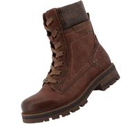 MUSTANG - Bottines cognac à talon décroché bas avec des lacets et un zip latéral - Taille numeric_40