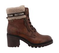 MUSTANG Bottines Leila cognac talon décroché moyen lacets plats et zip Taille 41