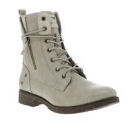 MUSTANG - Bottines écrues à talon décroché bas avec un zip et des lacets ronds - Taille numeric_36