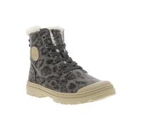 MUSTANG - Bottines grises à imprimé léopard à talon décroché bas avec zip et lacets - Taille numeric_42