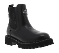 MUSTANG - Bottines noires à talon décroché bas avec un zip et un soufflet élastiqué - Taille numeric_36