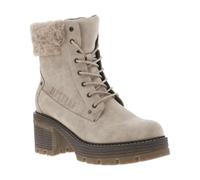 MUSTANG - Bottines taupe à talon décroché moyen avec un zip et des lacets ronds - Taille numeric_39