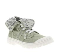 MUSTANG - Bottines toile montante kaki à talon plat avec une semelle crantée - Taille numeric_38