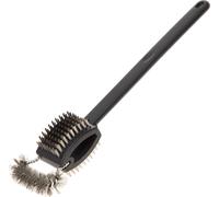 MUSTANG brosse double pour gril en acier inoxydable, y compris brosse en spirale à 3 côtés Poignée 27cm