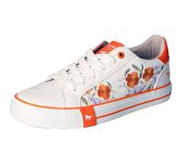 Mustang Chaussures Basses à Lacets pour Femme 1272-312, Blanc/Orange., 42 EU