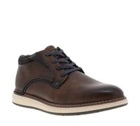 MUSTANG - Derbies cognac à talon plat avec des lacets et doublure bleu marine - Taille numeric_42