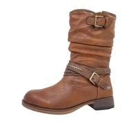 Mustang Winter Ankle Boots Femme Bottes Motard Cognac - Marron - 39