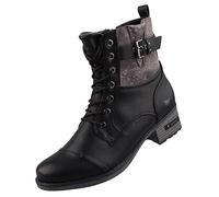Mustang Side Zip Low Heel Femme Black Bottes Bottines - 37 EU