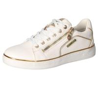 Mustang Femme 1300-303-111 Sneakers Basses, Blanc (Weiß/Gold 111), 40 EU