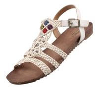 MUSTANG Femme 1307-815 Sandale, Ecru, 41 EU
