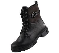 MUSTANG Femme 1443-601 Bottines à Lacets, Noir, 38 EU