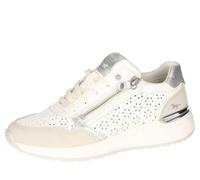 Mustang Femme 1487-303 Chaussures Basses à Lacets, Blanc/argenté, 40 EU
