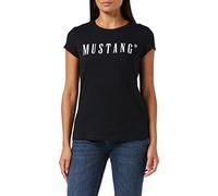 MUSTANG Alina C Logo Tee T-Shirt, Noir, S Femme