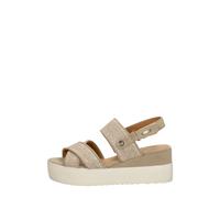 Mustang, Femme, Chaussures, Beige, Taille: 38 EU Sandales plates