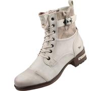 Mustang Femmes Bottines à lacets avec lanières et boucle 1229-519, Taille:38 EU, Couleur:Beige