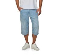 MUSTANG Freemont Short en jean 3/4 pour homme stretch coupe droite Bermuda d'été denim uni bleu gris 30 31 32 33 34 36 38 40 42, 32