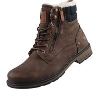 Mustang Herren Stiefelette warm gefütten schnürboot Reißverschluss 4157-609, Taille:45 EU, Couleur:Marron