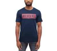 MUSTANG T-Shirt 'Austin' marine / rouge rubis, Taille XL