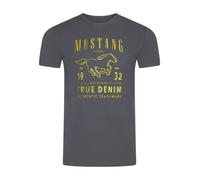 Mustang Homme T-Shirt Col Rond Manches Courtes Logo Imprimé Été Coton Neuf